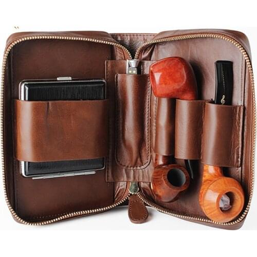 Portable Cigarette Rolling Pipe Tobacco Case Tobacco Bag Carrying Storage Bag Smoking Accessories Gift