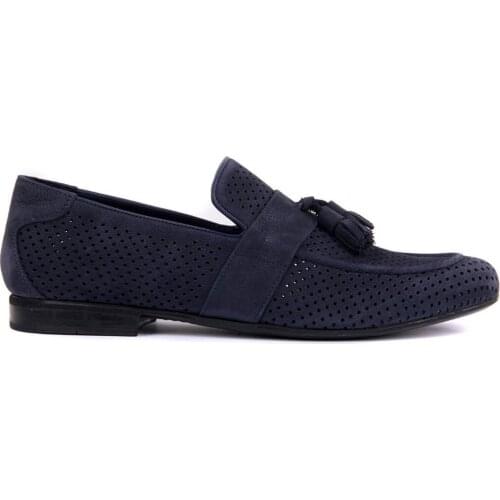 Sail Lakers-Navy Blue Nubuck Men Casual Shoes
