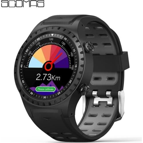 SCOMAS GPS Smart Watch 1.3"Round Display Support Bluetooth Phone Call GPS Compass Heart Rate Monitor Outdoor Sport Smartwatch