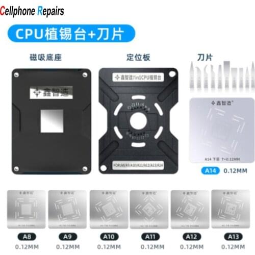 Universal magnetic tin planting table 7in1 for iphone A8 A9 A10 A11 A12 A13 A14 Positioning plate Planting tin steel mesh Tools