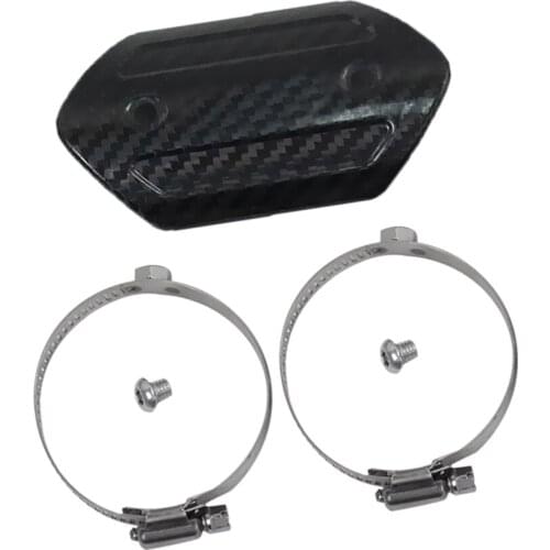 Universal Carbon Fiber Exhaust Heat Shield, Motorcycle Motorbike Pipe Heat Insulation Cover Heel Guard (Black)