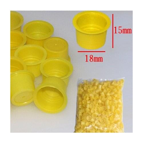 YILONG 500pcs 18mm Plastic Disposable Tattoo Ink Large Size Holder Cups Pigment Supplies Permanent Makeup
