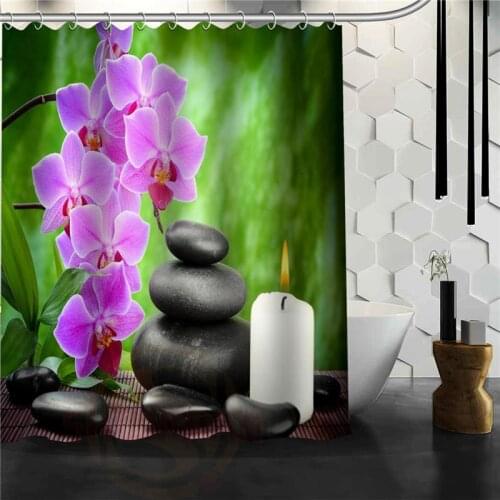 Custom Zen Stone Shower Curtain Bath Curtain Waterproof Fabric For Bathroom MORE SIZE 165X180cm,180X200cm
