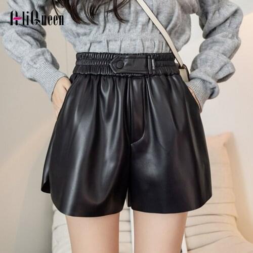AliQueen Women's Leather Shorts