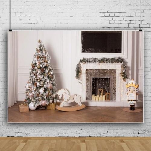 White Backgrounds For Photography Living Room Fireplace Christmas Tree Baby Toys Candle Gift Interior Photographic Backdrops