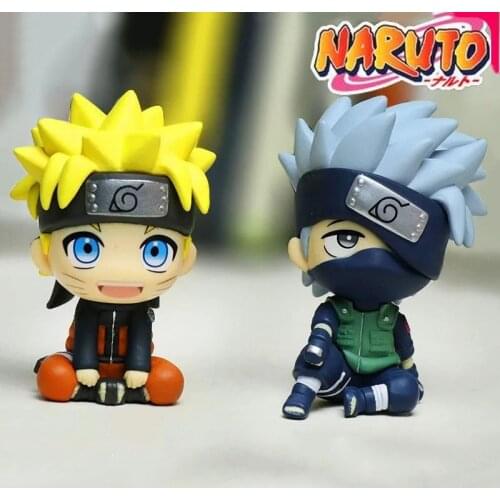Sasuke Naruto 8cm Car Decoration Doll Sitting Itachi Kakashi Cute Dolls Action Figure Accessories Anime Naruto Q Model Gift Toys