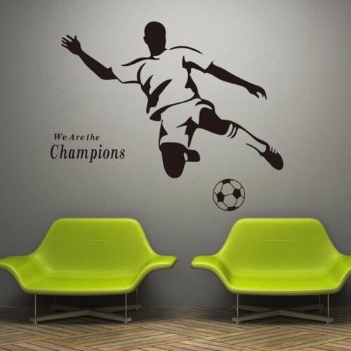 Football Boy Wallpaper 3d Wall stickers 8257 For Kids Room Vinyl Removable Art Mural Home decor football Home Decor