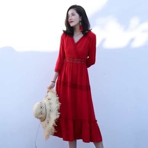 KMETRAM Red Summer Dresses