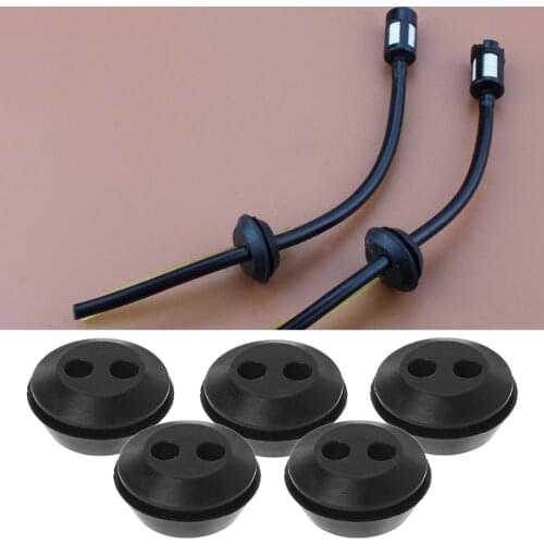5Pcs Brush Cutter Grass Trimmer Fuel Oil Pipe Hose Washer Grommet With 2 Holes N1HF