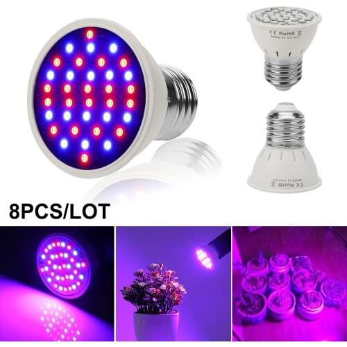 8pcs/lot Led Grow Lights 3W 36 LED Red Blue Fitolamp Plant Growth Lamp for Indoor Plants Growing Flowers Seeds Bulbs Grow Box