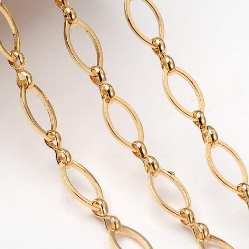 10m/Roll Brass Handmade Chains with Spool Unwelded Golden Silver Color Jewelry Making Accessories Chains