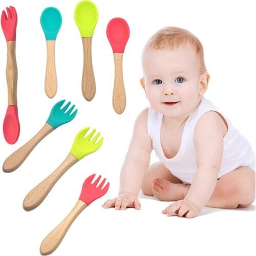 Baby Temperature Sensing Spoon Soft Head Safety Warm Feeding Warm Soup Fork Children Flatware Feeding Spoons For Baby Care Hot