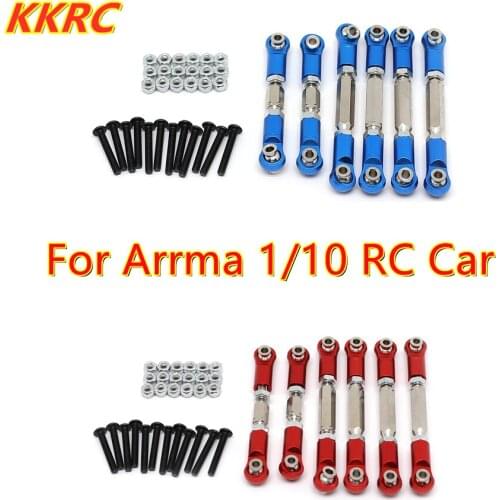 Metal Links Rod Ends Toe Links Set Linkage Universal for Arrma 1/10 SENTON BIG ROCK TYPHON GRANITE