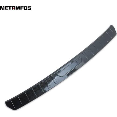 For Tesla Model 3 2018-2021 Exterior Rear Bumper Foot Plate Tailgate Cover Trim Scuff Guard Sticker Stainless Steel Accessories