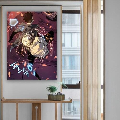 Wall Art Print Poster Compatible with Solo Leveling Unframed Decor for Guys Girls Dorm Decoration Unique Design