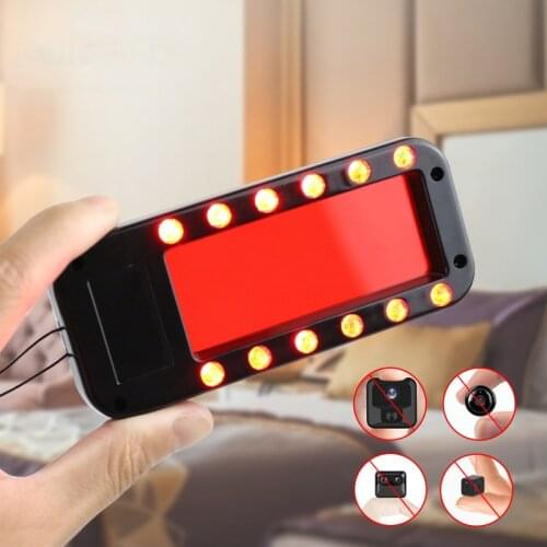 New Hidden Camera Spy 12 LEDs Lights Anti-spy Scanner Detector Mini Spy Camera Hidden Wifi Camera Candid Camera Finder in Stock