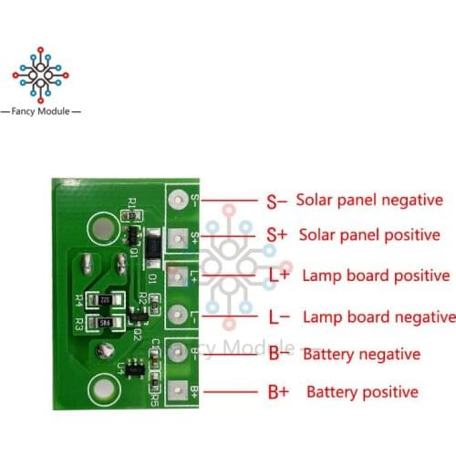 3.7V 1A Solar Controller LED Lantern Light Control Circuit Board Photo Induction Solar Lamp Lithium Battery Controller Module