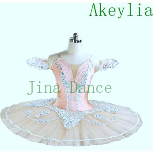 Cream Professional Ballet Tutu Orange Classical Pancake Platter Tutu Skirt Peach Nutcracker Ballet Stage Costume Esmeralda tutu