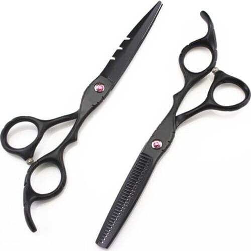 Professional Japan 6cr pink gem hair cutting scissors haircut thinning barber haircutting shears cut tools Hairdresser scissors