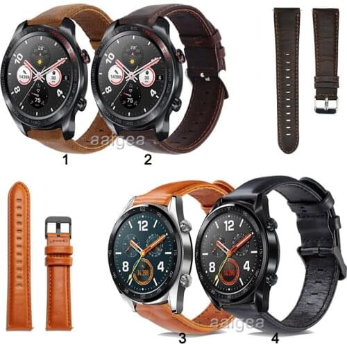 20mm 22mm Replacement Band Genuine Leather Strap for Huawei Watch GT 2 42mm 46mm 2e GT2 Pro Honor MagicWatch Strap Bands