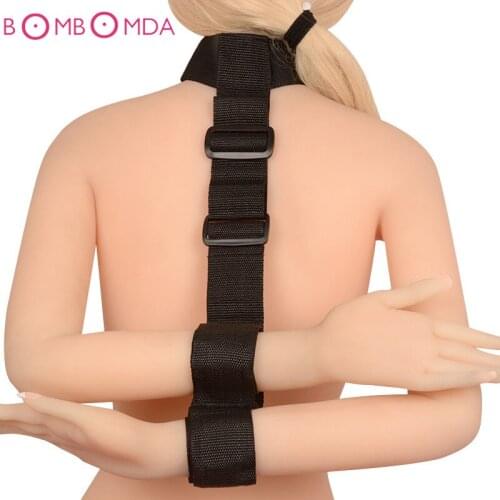Sex Slave Neck Collar & Handcuffs Fetish Bondage Restraints BDSM Handcuffs Adult Games SM Sex Products Sex Toys For Couples O2