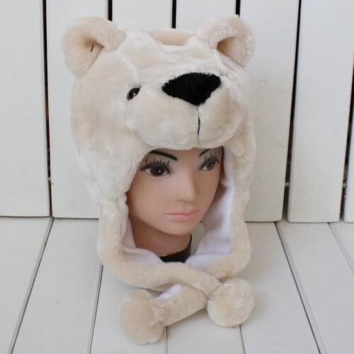 Hat Women Cartoon Animal Hat Children Beige Bear Caps Skullies Beanies