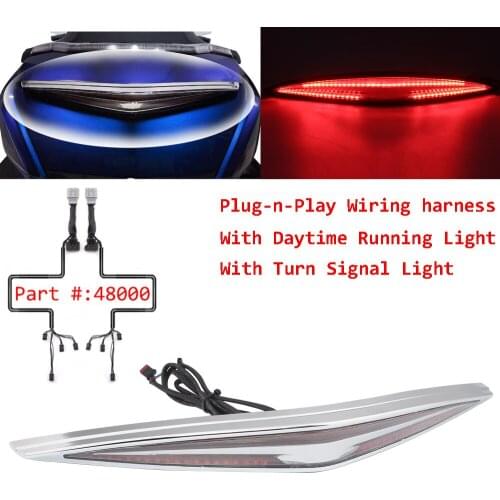 Motorcycle Trunk Spoiler LED Red Rear Brake Light Turn Signal Brake Running Lamp For Honda Gold Wing Tour DCT Airbag 2018 -up