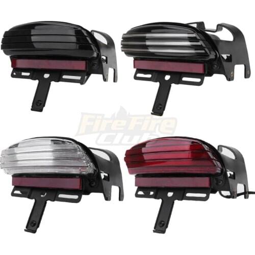 Motorcycle Tri-Bar LED Rear Fender Brake Light Turn Signal Lamp Taillight For Harley Dyna Fat Bob FXDF 2008-up Motorbike Parts