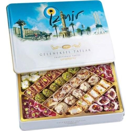 Tuğba Dried Nuts Turkish Delight 7 Different Kinds One Package Best Quality and Taste Sweet Snack 440 gr