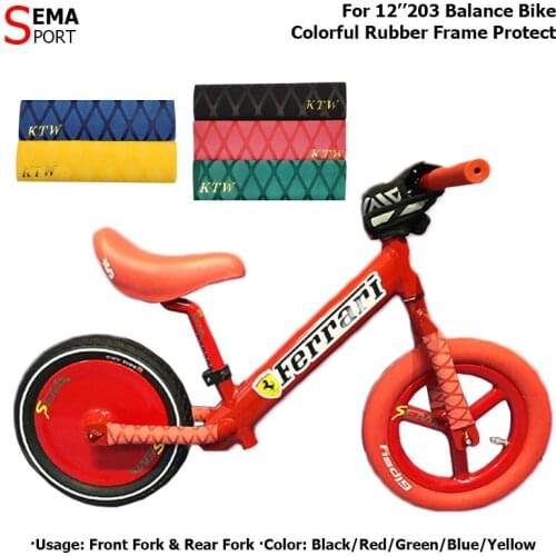 On sale Bike accessories KTW bike protector for balance bike front and rear fork push bike colorful rubber frame protector