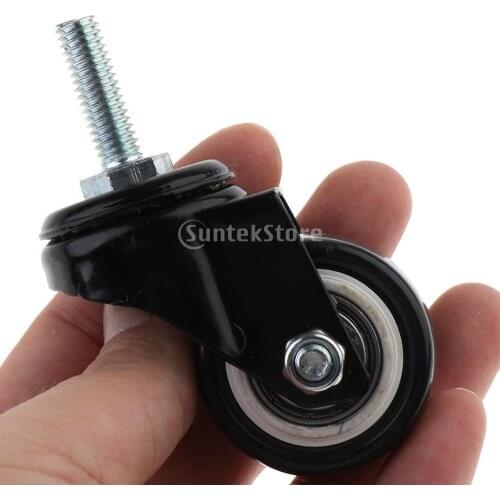 1.5’’ Heavy Duty Caster Wheel Polyurethane PU Swivel Casters with 360 Degree Top Plate 440lbs Capacity