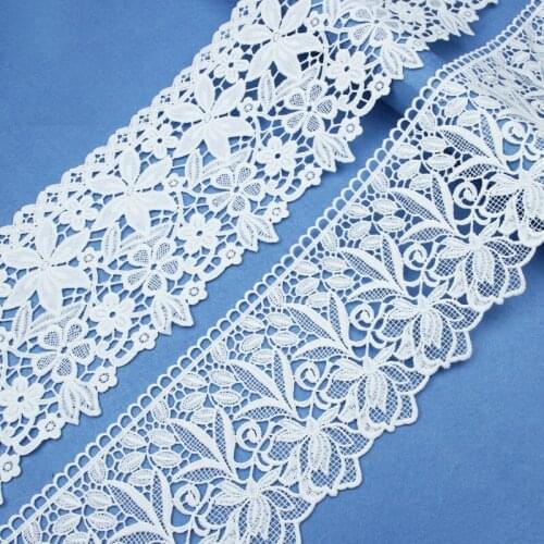 10yard New Water Soluble Milk Silk Craft Fabric Lace Diy Sewing Trim Wedding Decoration Dress Accessories Wave Monochrome Hollow