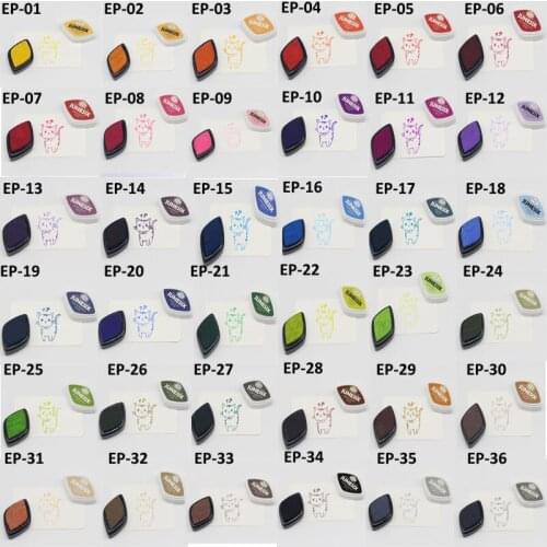 36 colors for selection water droplets multi-purpose printing Chalk ink pad scrapbooking