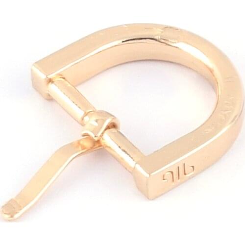 Light gold Pin Buckle Belt Buckle Purse Strap Buckle Single Prong Buckle Strap Adjuster for webbing Center Bar Buckle 19mm 4pcs
