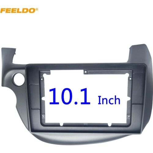 FEELDO Car Stereo Audio 2Din Fascia Frame for Honda Fit 08-13 ( LHD ) 10.1" Big Screen CD/DVD Player Face Dash Mount Trim Kit