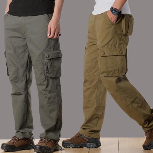 Cargo Pants Men Cotton Streetwear Army Multi Pockets Trousers Pantalon Homme Mens Outwear Sweatpants Military Tactical Pants