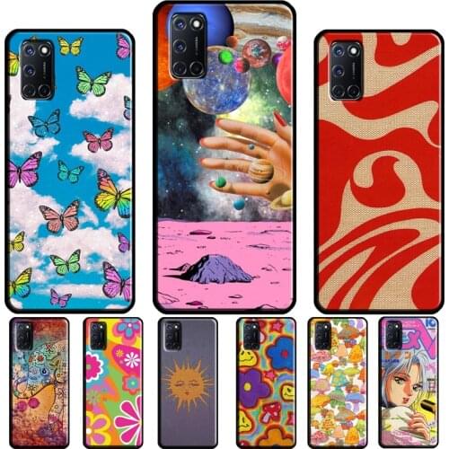 Vintage Aesthetic For OPPO Reno 4 Pro 2 Z A5 A9 A53 A31 2020 A1K A3S A5S A15 A52 A72 A83 F7 F5 Phone Cover