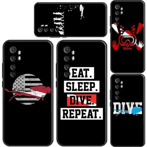 Scuba Diver Diving Underwater Snorkeling Case For Xiaomi POCO X3 NFC F2 Pro F1 Mi Note 10 Lite Mi 10 Ultra 9T Pro 9 SE 8 A3 Mix3