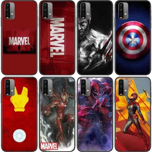 Marvel Phone Case For XiaoMi Redmi 11 lite 9C 8A 7A Pro 10T 5G Anime Cover Mi 10 Ultra Poco M3 X3 NFC 8 SE cover