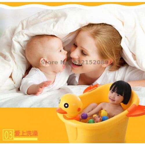 Yellow Duck Childrens Bathtub Babys Bath Tub Can Be Enlarged, Babys Bath Tub Can Be Thickened