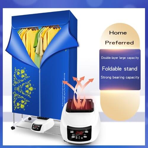 Electric Clothes Dryer Portable Laundry Dryer Household High Efficiency Mute Clothes Drying Machine Eu 220v Home Travel#db4