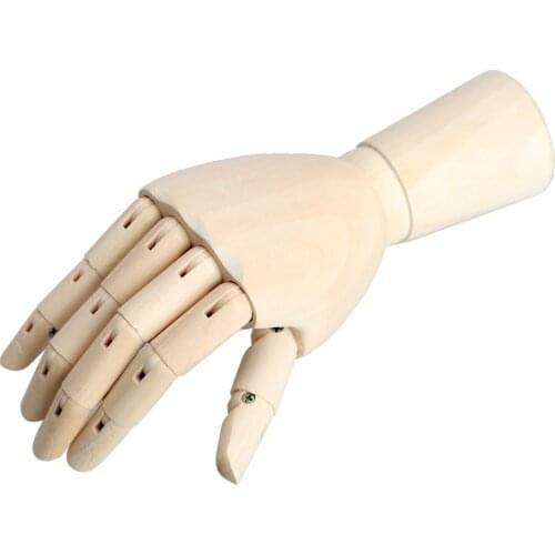 186mm Wooden Artist Articulated Right Hand Manikin Model Gift Art Alternatives Sketch Hand Flexible Decoration Decoracao