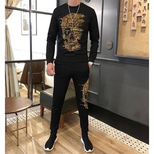 Classic Mens Clothing Set Good Quality Track Suit Winter2021Men Long Sleeved Thick Hoodies men set