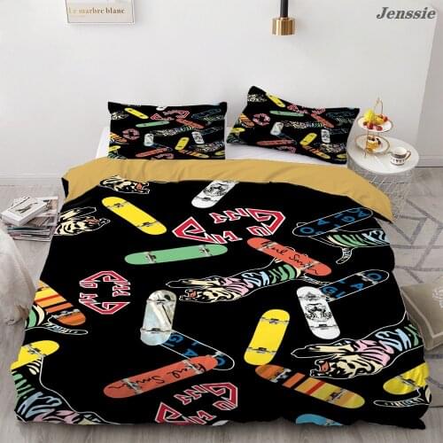 Skateboard Hip Hop Bedding Set Cool Super Skater Duvet Cover Adult Children Cartoon Duvet Cover EU/AU/US Size Quilt Cover Set