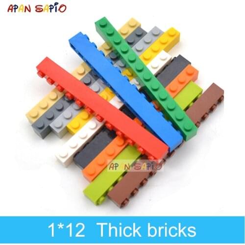 20PCS DIY Building Blocks 1x12 Dots Thick Figures Bricks Educational Creative Size Compatible With Brands Toys for Children