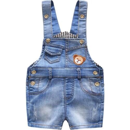 Chumhey 1-4T Toddler Short Overalls Summer Boys Girls Thin Denim Jeans Kids Jumpsuit Infant Clothing Bebe Clothes Kids Shorts