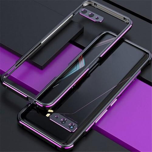 Creative Two-color Metallic Phone Shell Simple Metal Frame Edge Protective Cover for ASUS ROG 3 Phone Accessories