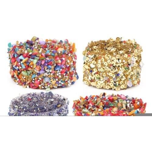 DIY Rhinestones Lace Trim Ribbon Rhinestone Lace Ribbon Tulle Lace Ribbon Tape Crafts Sewing Clothing Shoes Decoration Accessory