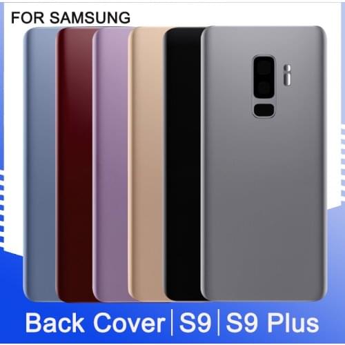Battery Cover For Samsung Galaxy S9 G960 G960F Back Glass For Samsung S9 Plus G965 Back Cover Rear Door Housing with Camera Lens