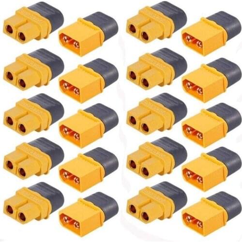 MCIGICM 10 Pair XT60H (XT60 Upgrade) Male Female Bullet Connectors Power Plugs